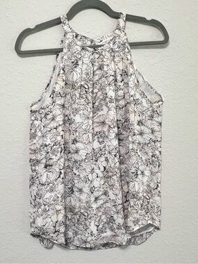 Violet & Claire Blush and Black Floral Halter Cami